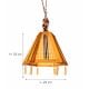 Handcrafted Bamboo Pyramid Hanging Lamp